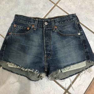 Levi 501 Dark Denim Shorts